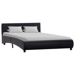vidaXL Cadre de lit Noir Similicuir 140x200 cm