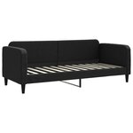 vidaXL Lit de jour avec gigogne et tiroirs noir 80x200 cm tissu
