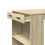 vidaXL Table de bar chêne sonoma 102x70x103 5 cm bois d'ingénierie