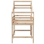 vidaXL Lit superposé et échelle et toit 90x200 cm bois de pin massif