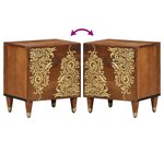 vidaXL Cabinet de chevet 2 Pièces marron miel 40 x 33 x 46 cm