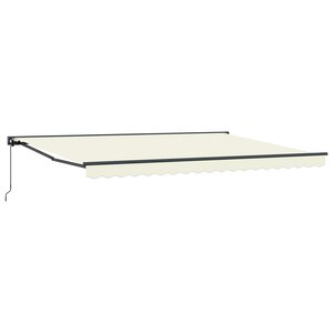 vidaXL Cadre d'auvent Crème 450 × 300 cm Polyester avec revêtement PU