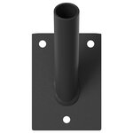 vidaXL Support de drapeau pour drapeau - Monté au mur  acier noir