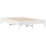 vidaXL Lit bibliothèque sans matelas blanc 135x190 cm bois pin massif