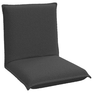 vidaXL Fauteuil de sol ajustable Gris foncé Tissu en laine de mouton