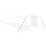 vidaXL Serre avec cadre en acier blanc 42 m² 14x3x2 m