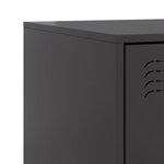 vidaXL Table de chevet noir 34 5x39x62 cm acier