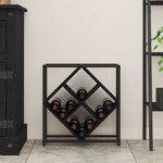 vidaXL Étagère à vin Chêne noir 51 x 18 x 52 5 cm Bois d'ingénierie