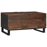 vidaXL Table basse - 80 x 50 x 40 cm  faite en bois massif et en bois reconstitué.
