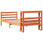 vidaXL Cadre de lit sans matelas cire marron 75x190 cm bois pin massif