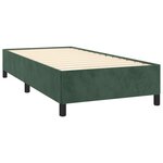 vidaXL Sommier à lattes de lit et matelas Vert foncé 80x200 cm Velours