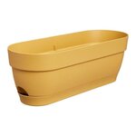Balconnière ovale avec réservoir 50 x 18 2 hauteur 17 cm - Jaune miel
