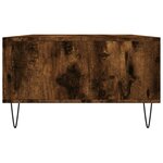vidaXL Table basse chêne fumé 104x60x35 cm bois d'ingénierie