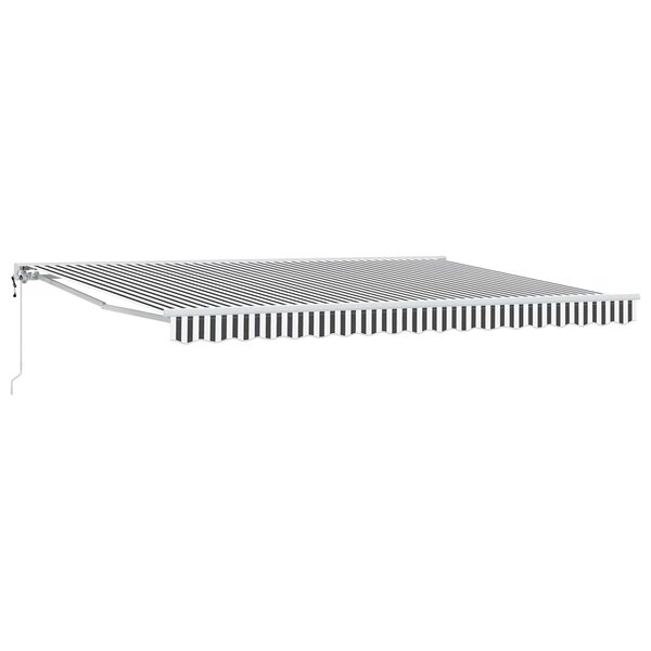 vidaXL Auvent rétractable électrique Anthracite et blanc 4 5 × 3 m