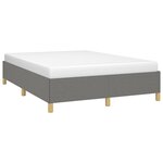 vidaXL Cadre de lit sans matelas gris foncé 140x190 cm tissu