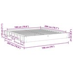 vidaXL Cadre de lit sans matelas 180x200 cm bois massif de chêne