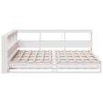 vidaXL Lit bibliothèque sans matelas blanc 150x200 cm bois pin massif