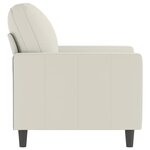 vidaXL Fauteuil Crème 60 cm Velours