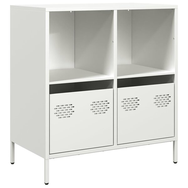 vidaXL Buffet blanc 68x39x73 5 cm acier laminé à froid