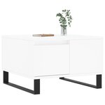 vidaXL Table basse blanc 55x55x36 5 cm bois d'ingénierie