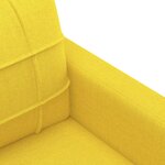 vidaXL Ensemble de canapés 4 Pièces avec coussins Jaune clair Tissu
