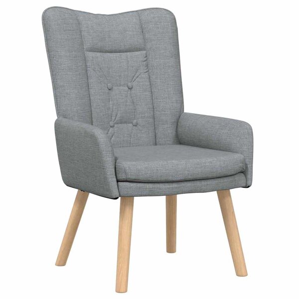 vidaXL Fauteuil relaxant Gris clair 63 x 67 x 94 cm tissu