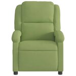 vidaXL Fauteuil inclinable de massage électrique vert clair velours