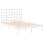 vidaXL Cadre de lit sans matelas blanc bois massif 120x200 cm