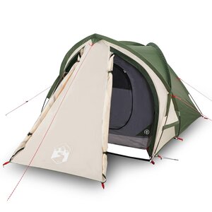 vidaXL Tente de camping à dôme 2 personne vert imperméable