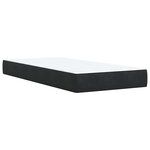 vidaXL Sommier à lattes de lit avec matelas Noir 100x200 cm Velours