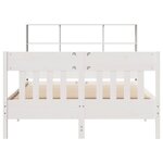 vidaXL Cadre de lit sans matelas blanc 120x190 cm bois de pin massif