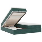 vidaXL Cadre de lit ottoman avec matelas vert foncé 200x200 cm velours