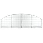 vidaXL Panier de gabions arqué 200x30x40/60 cm Fer galvanisé