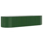 vidaXL Lit surélevé de jardin Acier galvanisé 322x100x68cm Vert