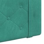 vidaXL Tête de lit suspendue Turquoise Velours