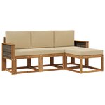 vidaXL Ensemble de canapés d'extérieur 4 pc Naturel