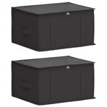 vidaXL Boîte de rangement avec fenêtre transparente 2 pc Tissu intissé