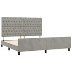 vidaXL Cadre de lit sans matelas gris clair velours