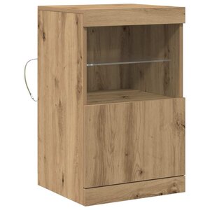 vidaXL Buffet LED Chêne artisanal 41 x 37 x 67 cm Bois d'ingénierie