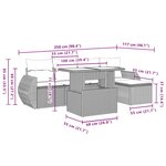 vidaXL Salon de jardin avec coussins 6 Pièces beige résine tressée