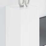 vidaXL Meuble TV mural 2 Pièces Blanc Brillant 30 x 31 x 80 cm