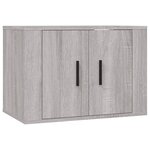 vidaXL Ensemble de meubles TV 2 Pièces Sonoma gris Bois d'ingénierie