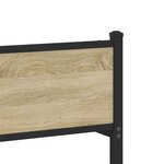 vidaXL Cadre de lit en métal sans matelas chêne sonoma 140x190 cm