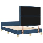 vidaXL Cadre de lit avec tête de lit Bleu 140 x 190 cm tissu