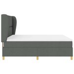vidaXL Lit à ressorts avec matelas gris foncé 90x190 cm Gris foncé