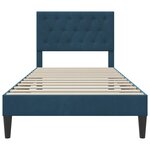 vidaXL Cadre de lit avec tête de lit Bleu 90 x 190 cm Velours