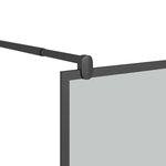 vidaXL Paroi de douche 80x195 cm Verre ESG foncé Noir