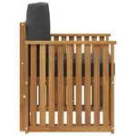 vidaXL Canapé d’extérieur Bois d'acacia massif et polyester Naturel