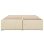 vidaXL Cadre de lit sans matelas crème 200x200 cm tissu