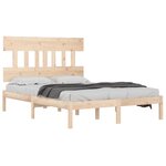 vidaXL Cadre de lit sans matelas 140x200 cm bois massif